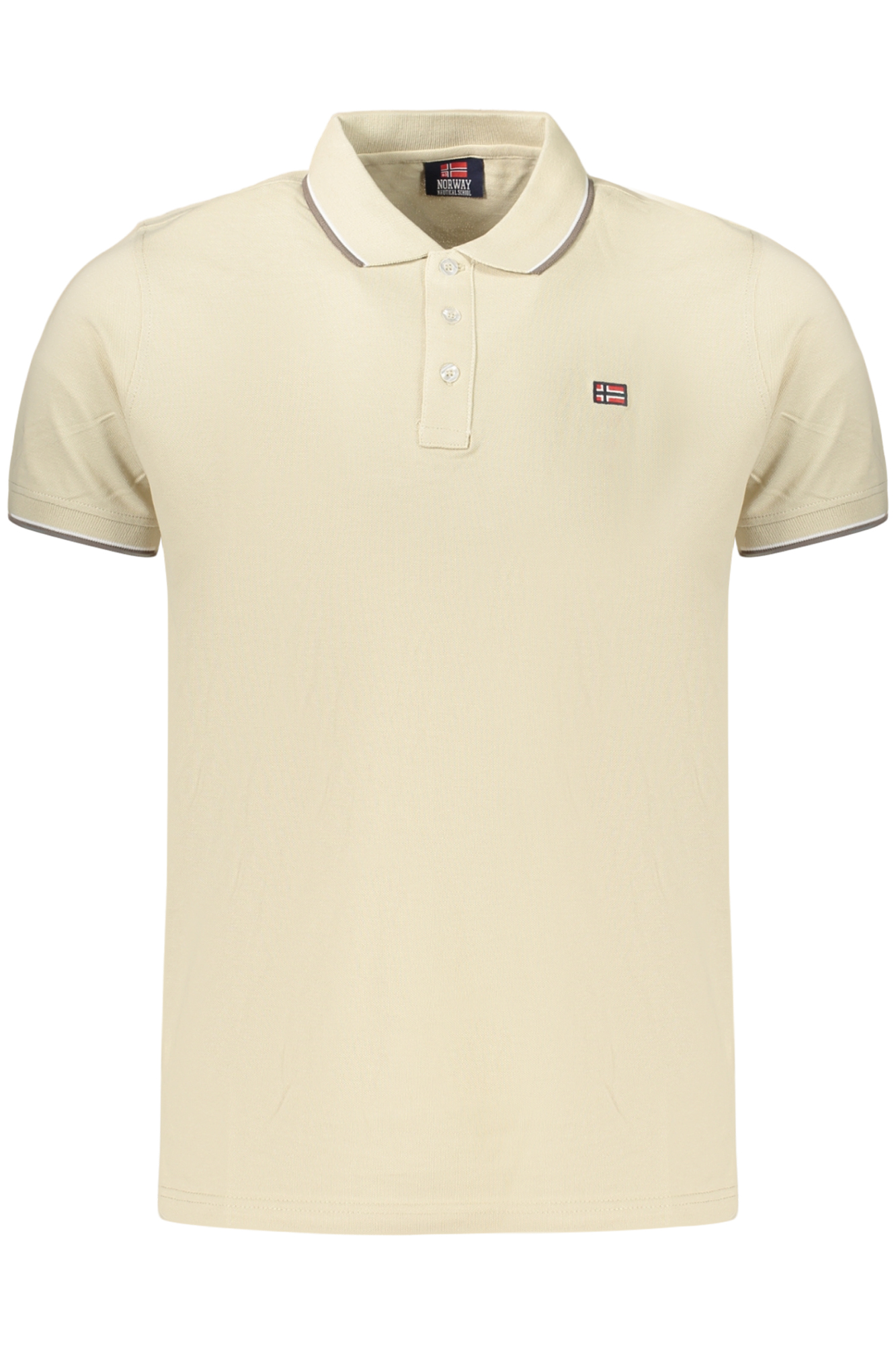 NORWAY 1963 MEN'S SHORT-SLEEVE POLO SHIRT, BEIGE NORWAY 1963 MEN'S SHORT-SLEEVE POLO SHIRT, BEIGE