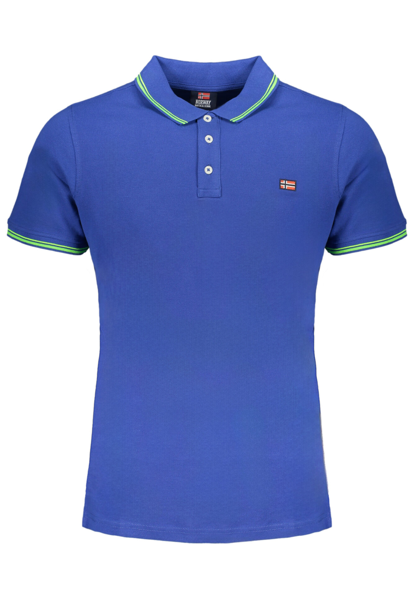 NORWAY 1963 MEN'S BLUE SHORT SLEEVE POLO SHIRT