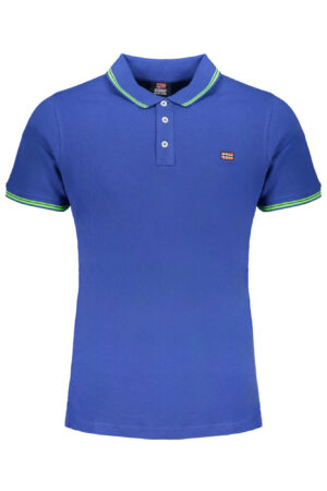 NORWAY 1963 MEN'S BLUE SHORT SLEEVE POLO SHIRT