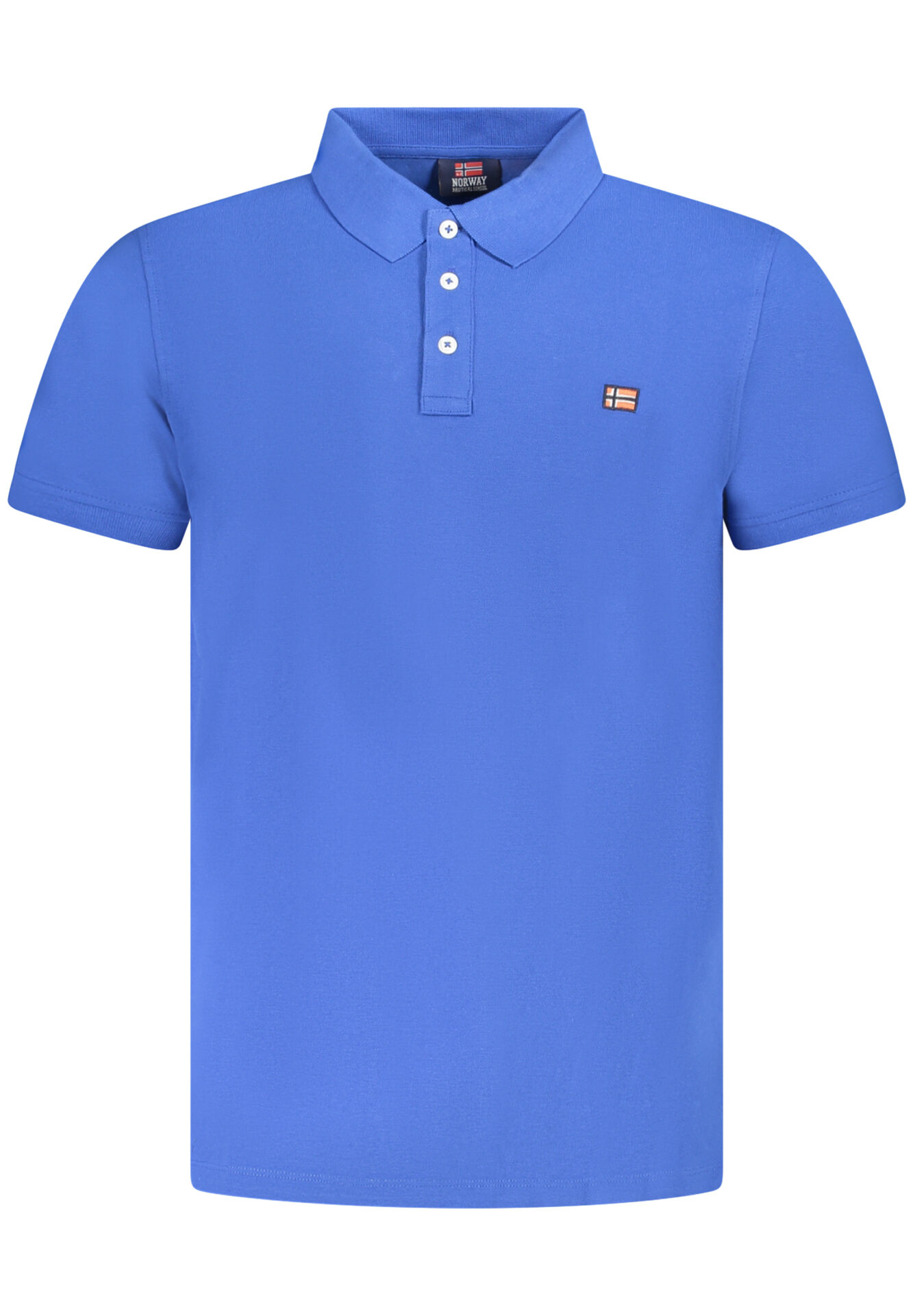 NORWAY 1963 MEN'S BLUE SHORT SLEEVE POLO SHIRT