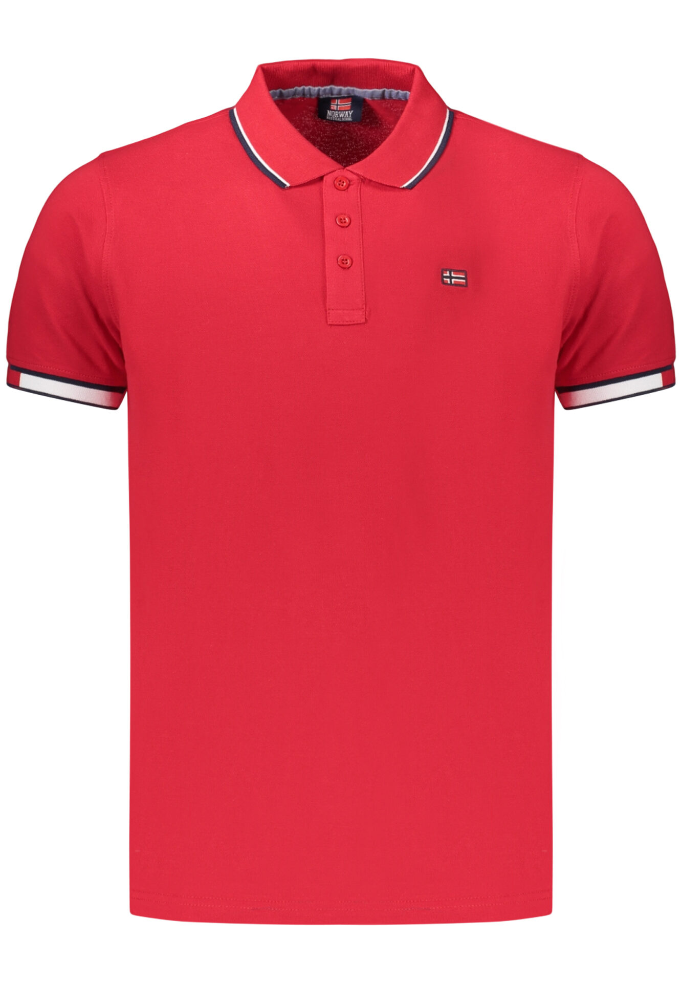 NORWAY 1963 MEN'S SHORT-SLEEVED POLO SHIRT, RED
