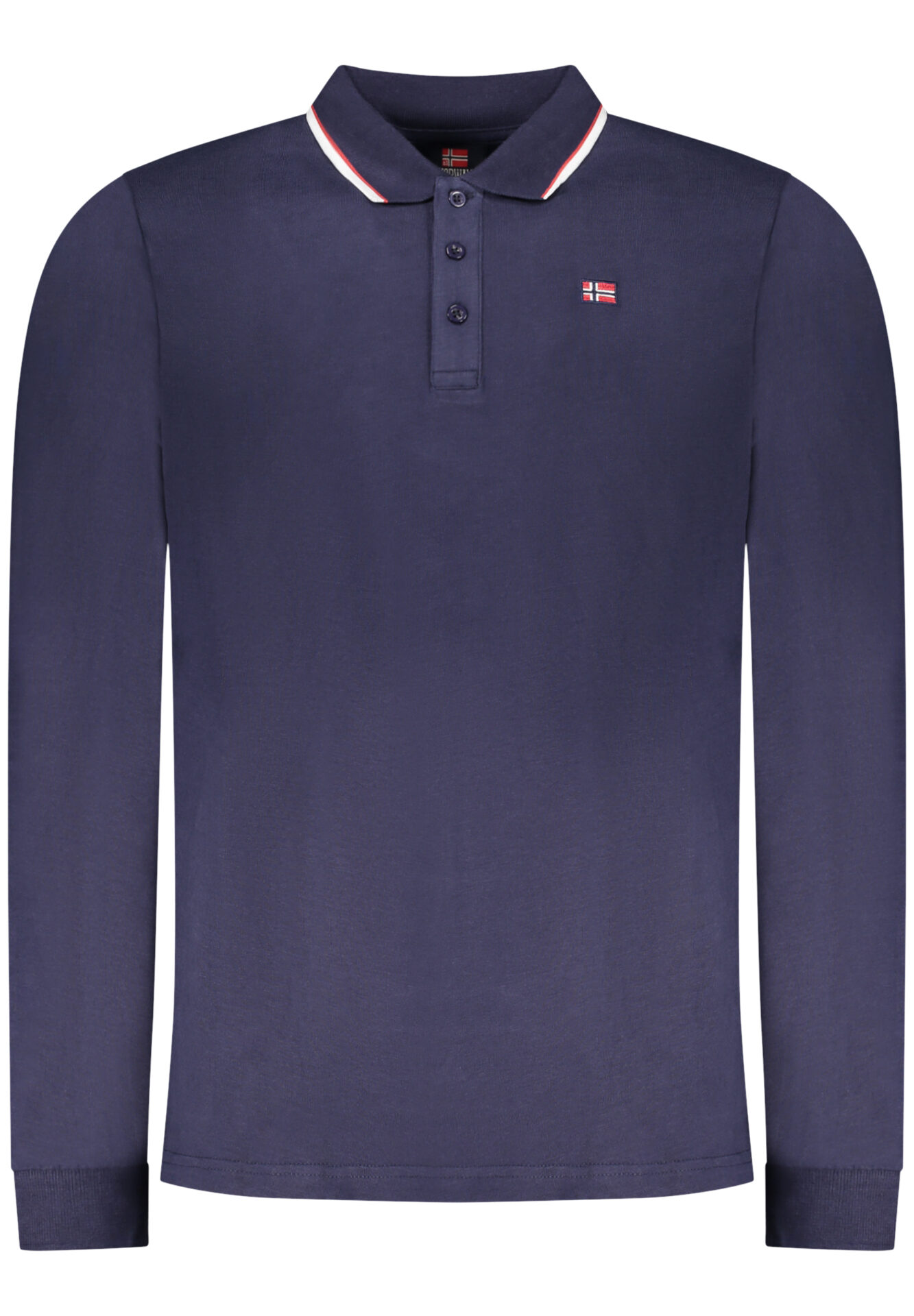 NORWAY 1963 MEN'S LONG-SLEEVED POLO SHIRT, BLUE