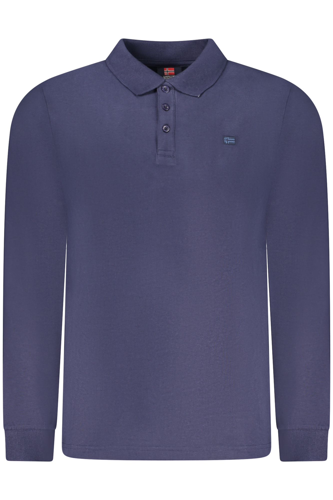NORWAY 1963 MEN'S LONG-SLEEVED POLO SHIRT, BLUE NORWAY 1963 MEN'S LONG-SLEEVED POLO SHIRT, BLUE
