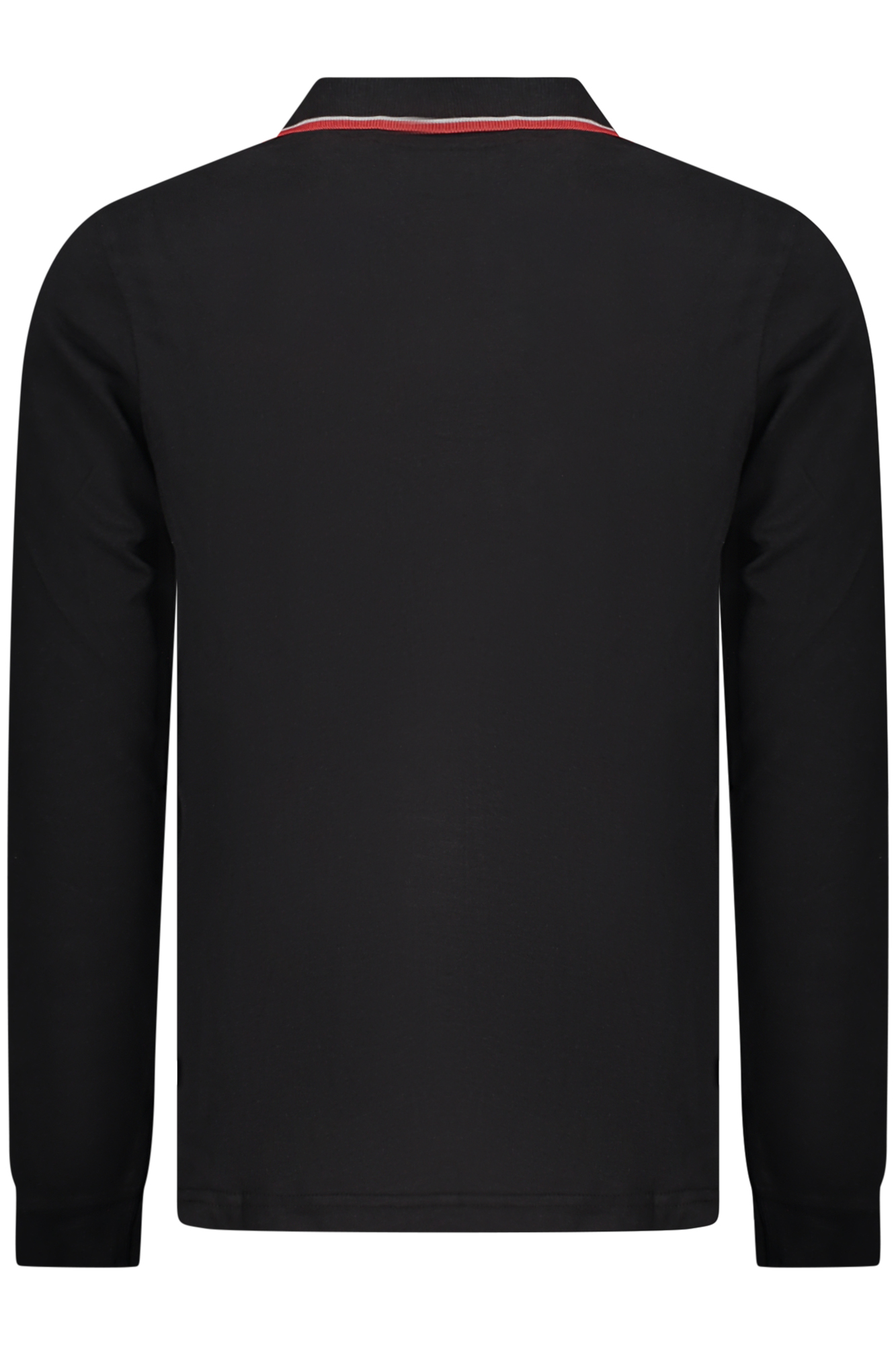 NORWAY 1963 MEN'S LONG-SLEEVED POLO SHIRT, BLACK NORWAY 1963 MEN'S LONG-SLEEVED POLO SHIRT, BLACK - Image 2