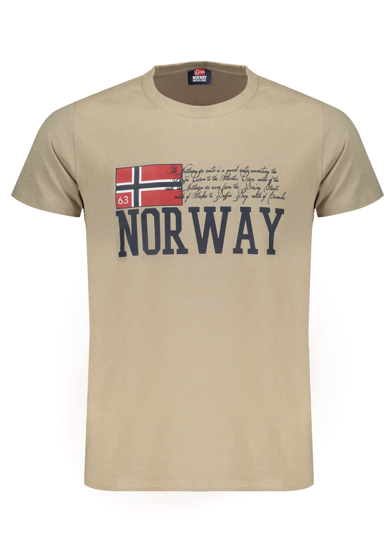NORWAY 1963 BEIGE MEN'S SHORT SLEEVE T-SHIRT