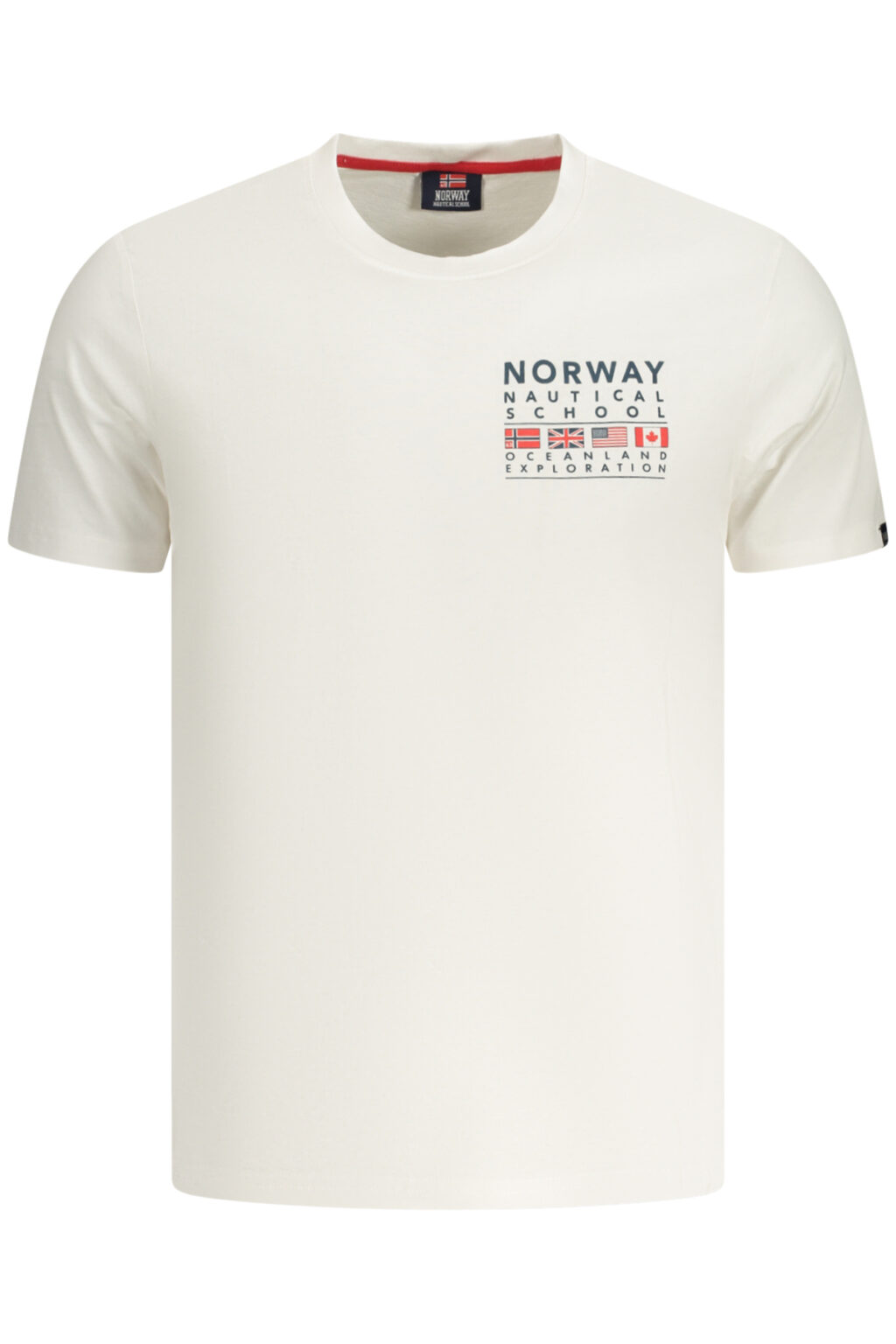 NORWAY 1963 vyriški marškinėliai trumpomis rankovėmis, balti