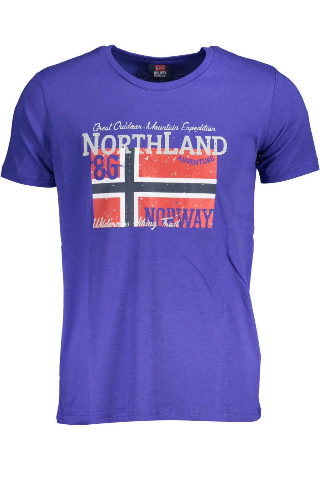 norway1963t-shirtmanichecorteuomoblu_1 NORWAY 1963 vyriški marškinėliai trumpomis rankovėmis, mėlyni