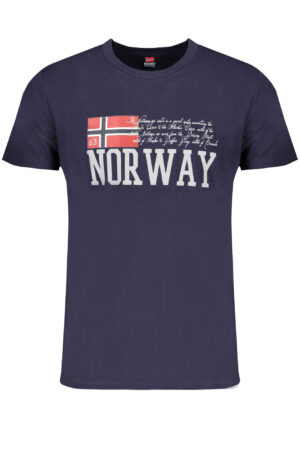 NORWAY 1963 mėlyni vyriški marškinėliai trumpomis rankovėmis