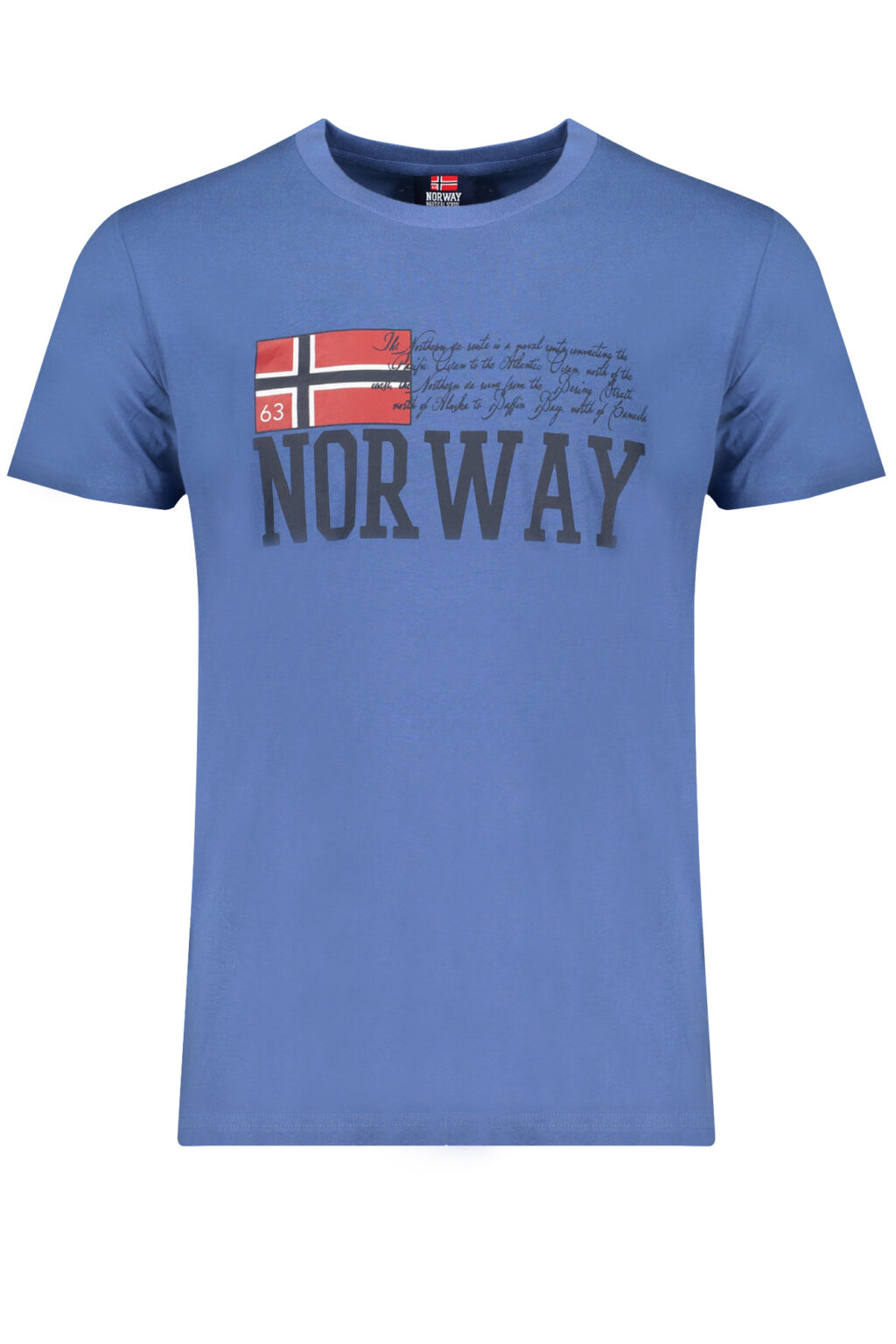 NORWAY 1963 mėlyni vyriški marškinėliai trumpomis rankovėmis