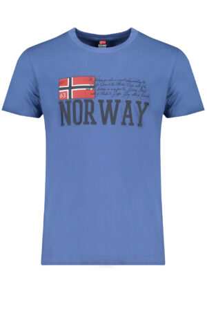 NORWAY 1963 mėlyni vyriški marškinėliai trumpomis rankovėmis
