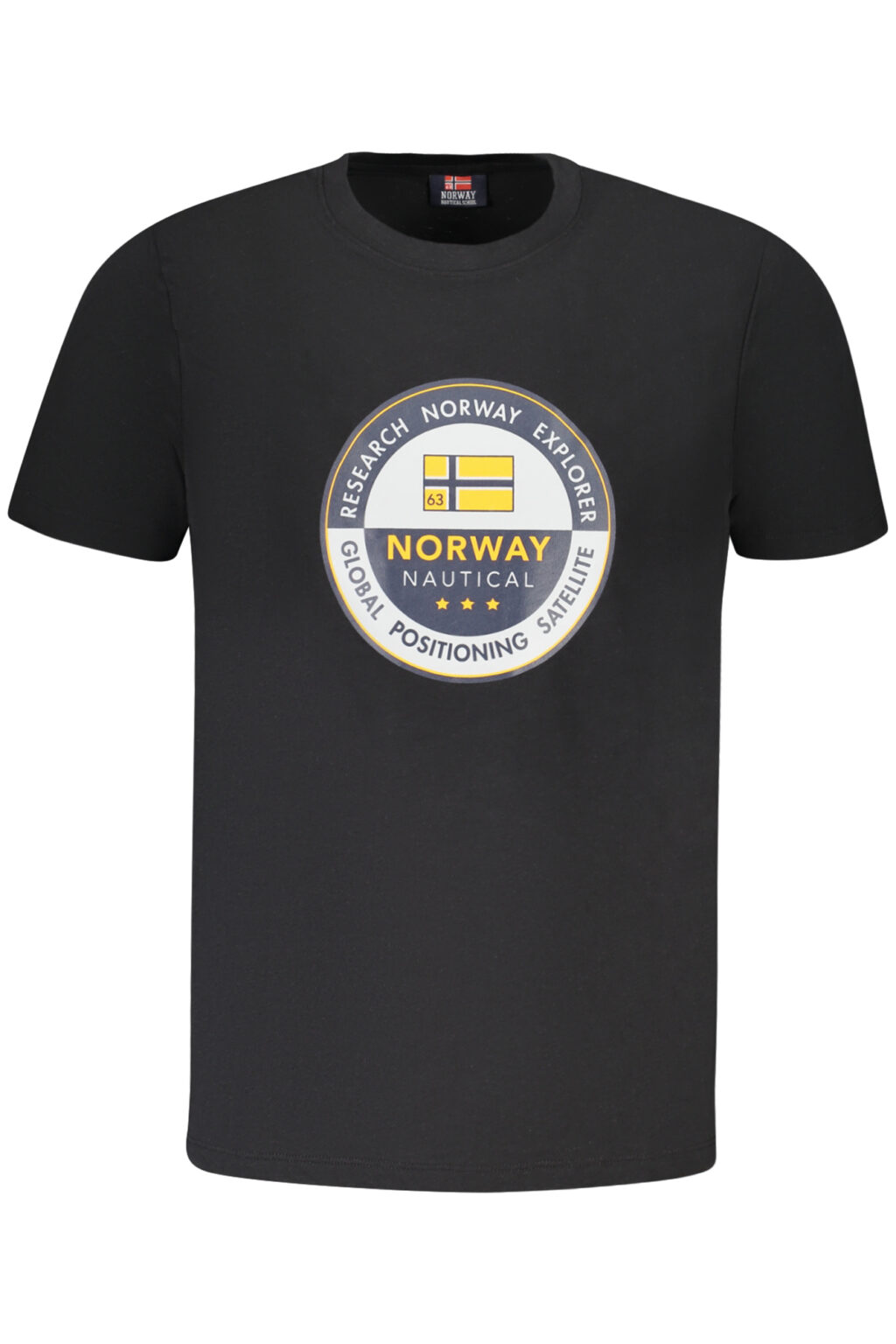 NORWAY 1963 juodi vyriški marškinėliai trumpomis rankovėmis