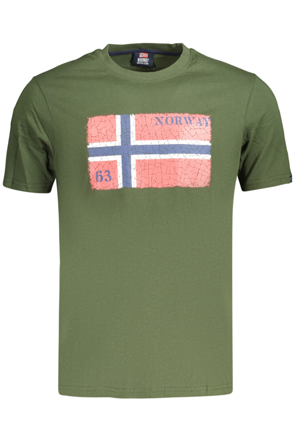 NORWAY 1963 žali vyriški marškinėliai trumpomis rankovėmis
