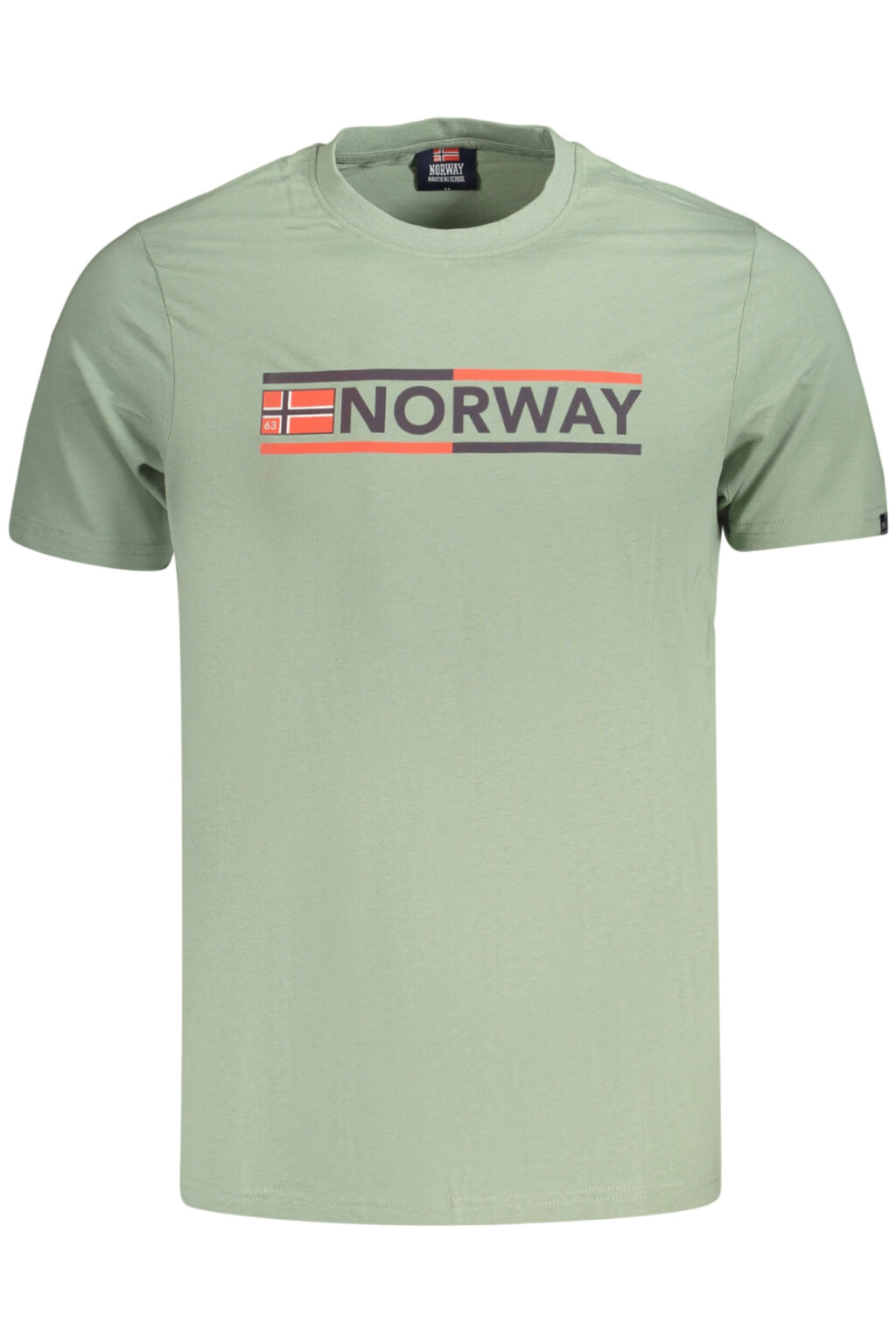 NORWAY 1963 žali vyriški marškinėliai trumpomis rankovėmis