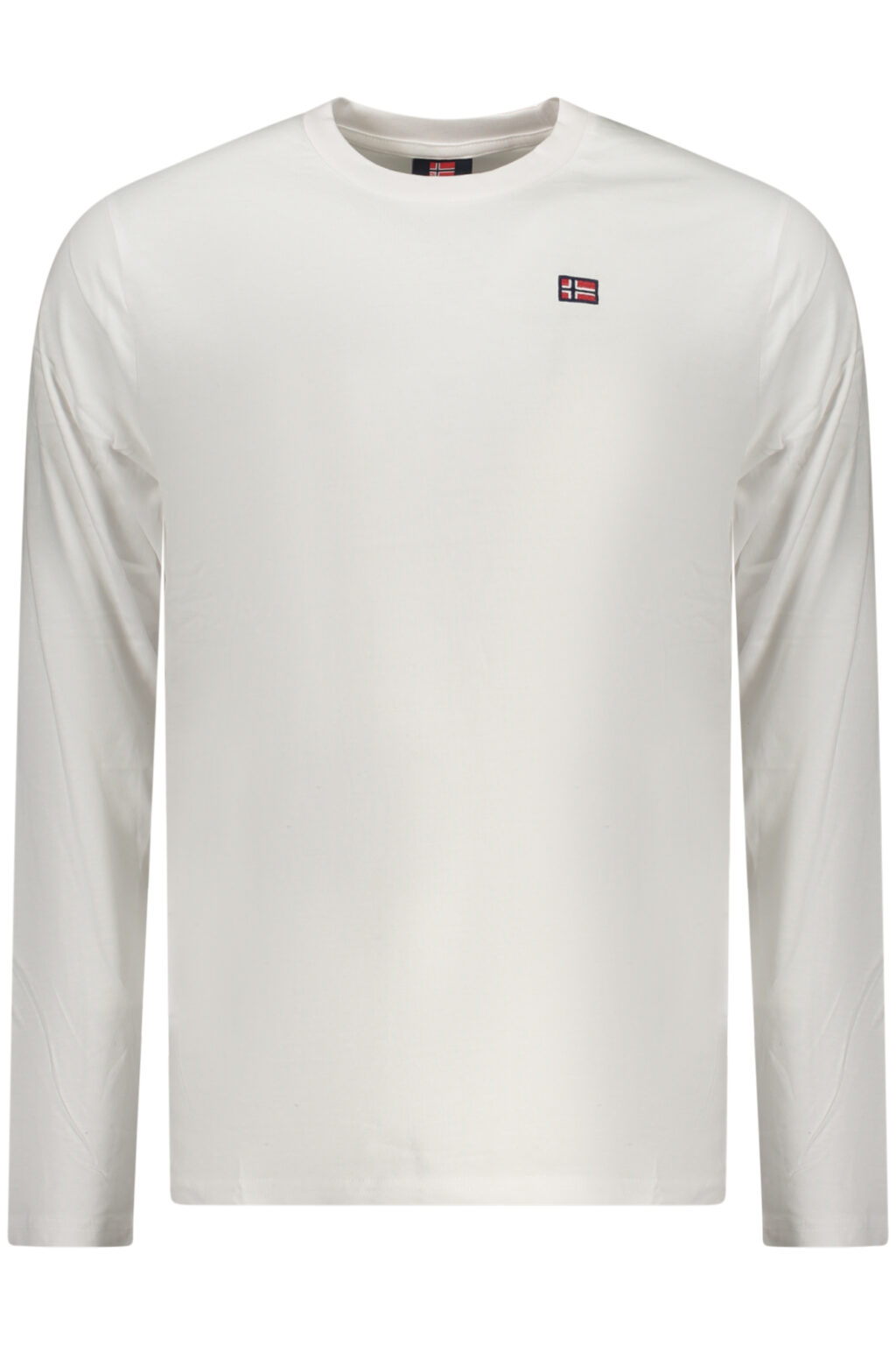 norway1963t-shirtmanichelungheuomobianco_1 NORWAY 1963 vyriški balti marškinėliai ilgomis rankovėmis