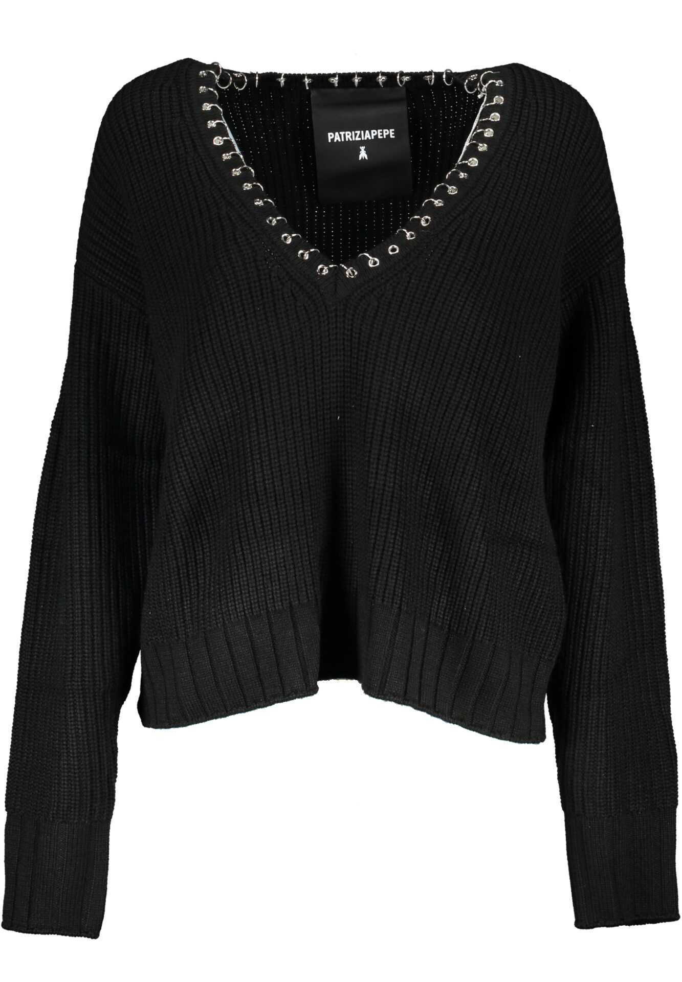 PATRIZIA PEPE WOMEN'S BLACK SWEATER