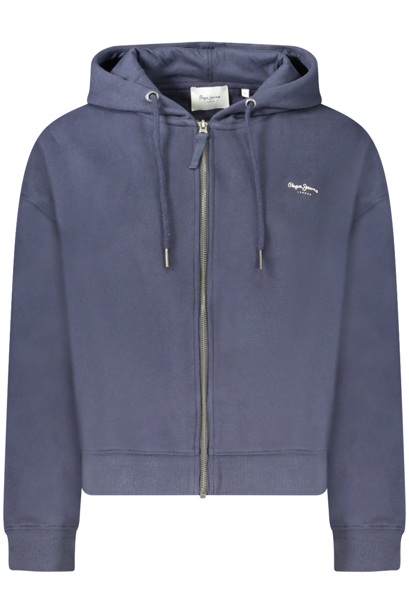 PEPE JEANS moteriškas mėlynas džemperis su užtrauktuku PEPE JEANS moteriškas mėlynas džemperis su užtrauktuku