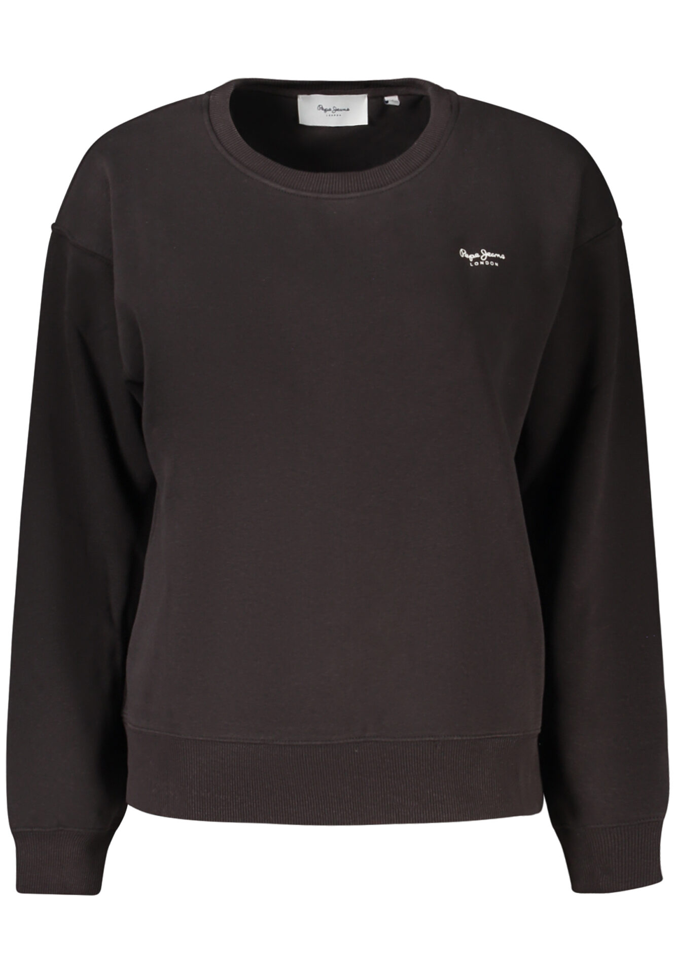PEPE JEANS WOMEN'S BLACK ZIP-UP SWEATSHIRT