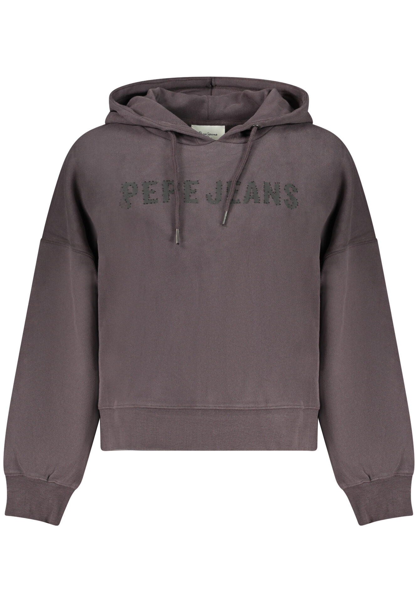 PEPE JEANS WOMEN'S BLACK ZIP-UP SWEATSHIRT