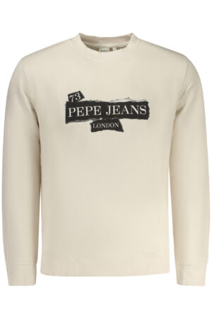 PEPE JEANS vyriškas smėlio spalvos džemperis su užtrauktuku