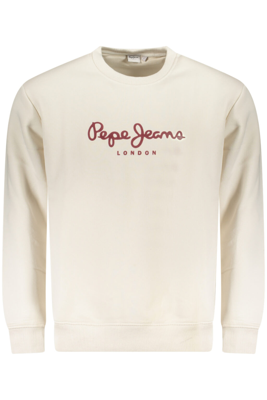 PEPE JEANS vyriškas užsegamas džemperis, baltas