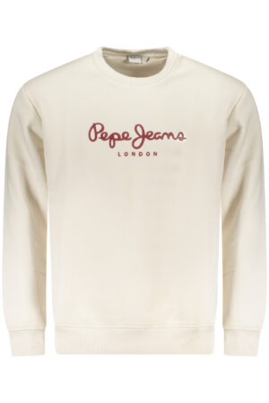 PEPE JEANS vyriškas užsegamas džemperis, baltas