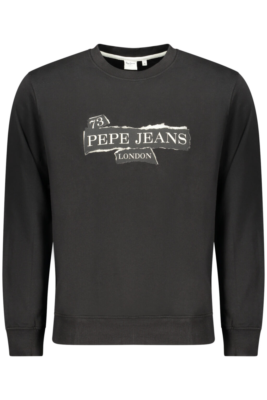 PEPE JEANS vyriškas juodas džemperis su užtrauktuku