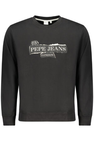 PEPE JEANS MEN'S BLACK ZIP-UP SWEATSHIRT