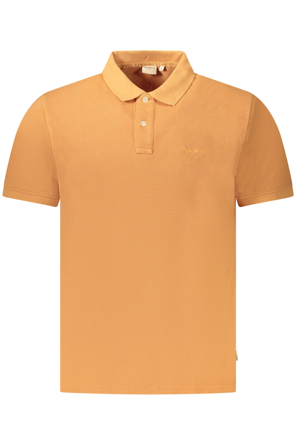 pepejeanspolomanichecorteuomoarancio_1 PEPE JEANS oranžiniai vyriški polo marškinėliai trumpomis rankovėmis