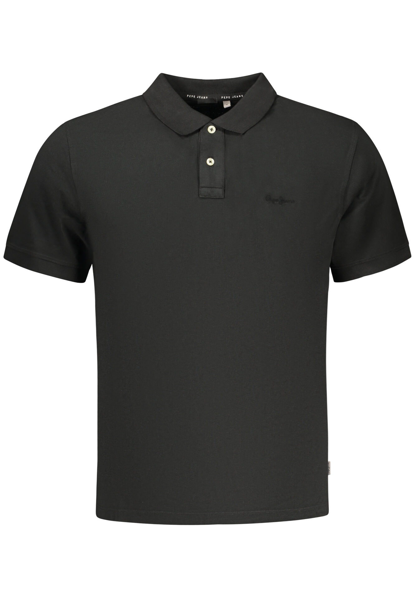 PEPE JEANS MEN'S SHORT-SLEEVE POLO SHIRT, BLACK