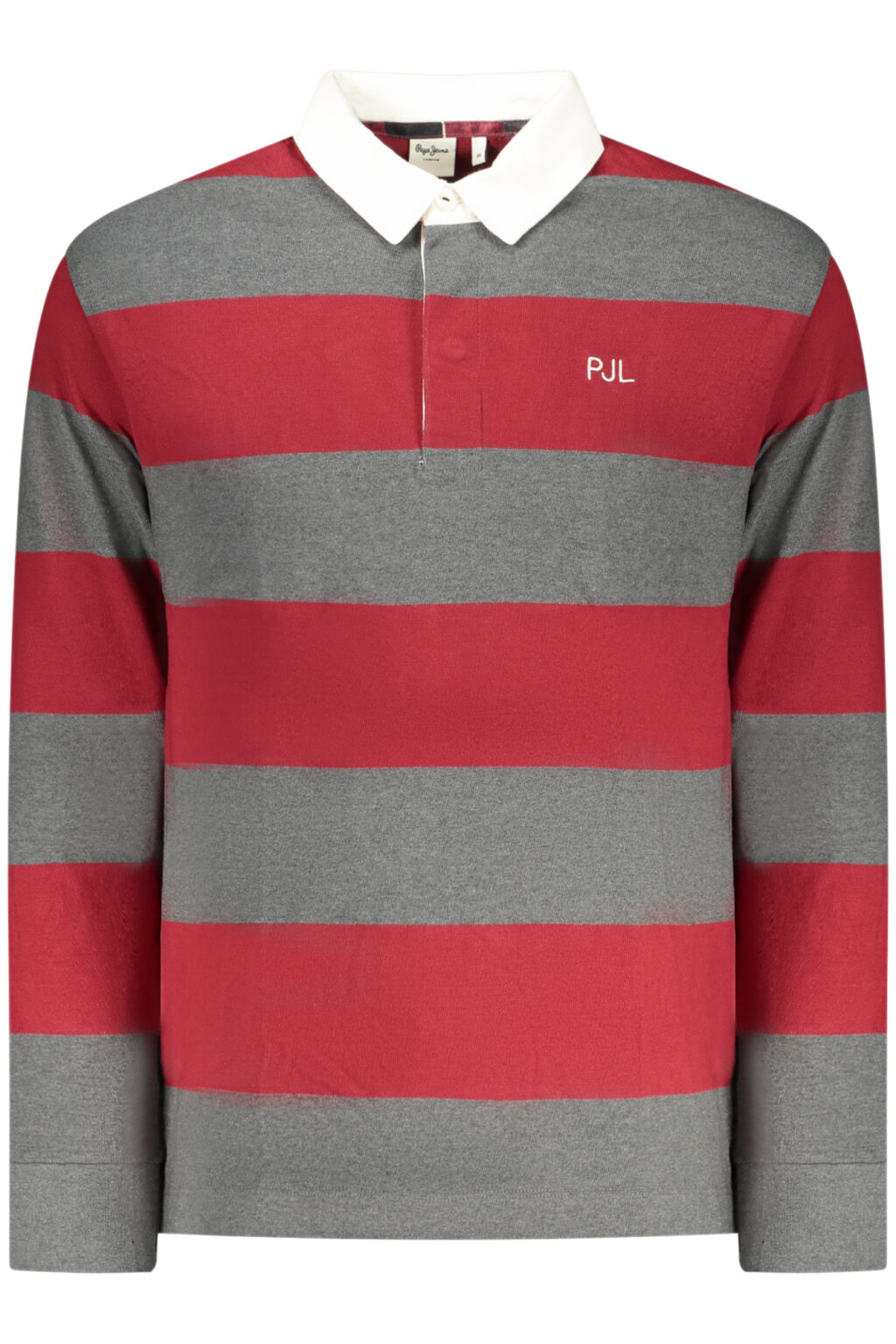 pepejeanspolomanichelungheuomorosso_1 PEPE JEANS vyriški raudoni polo marškinėliai ilgomis rankovėmis