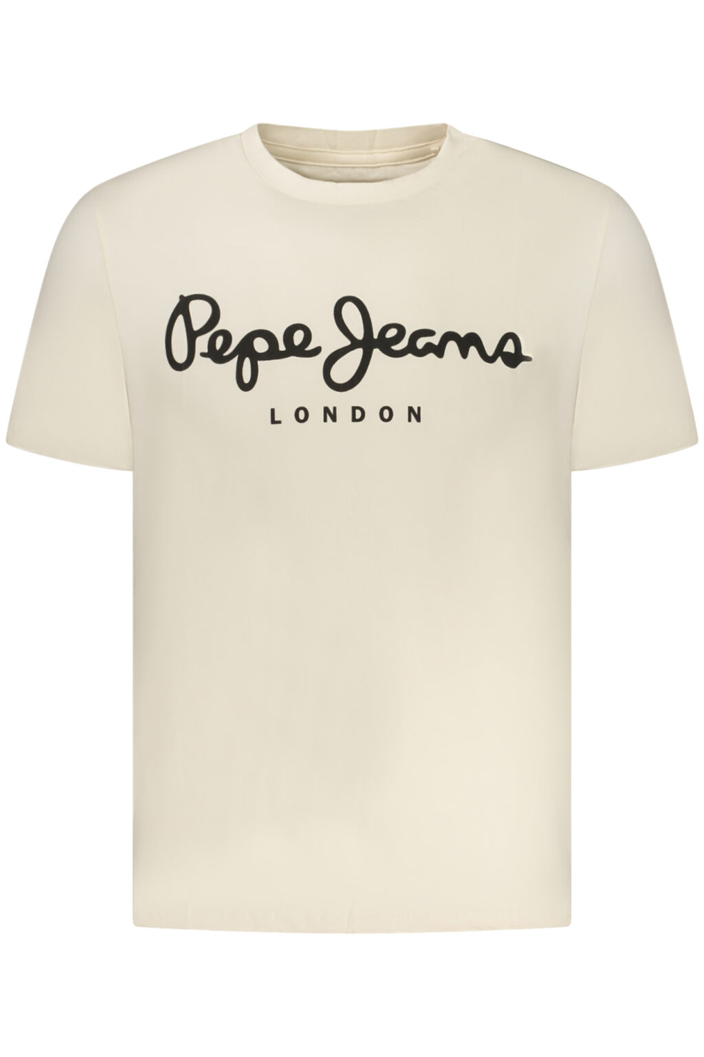 pepejeanst-shirtmanichecorteuomobeige_1 PEPE JEANS vyriški smėlio spalvos marškinėliai trumpomis rankovėmis