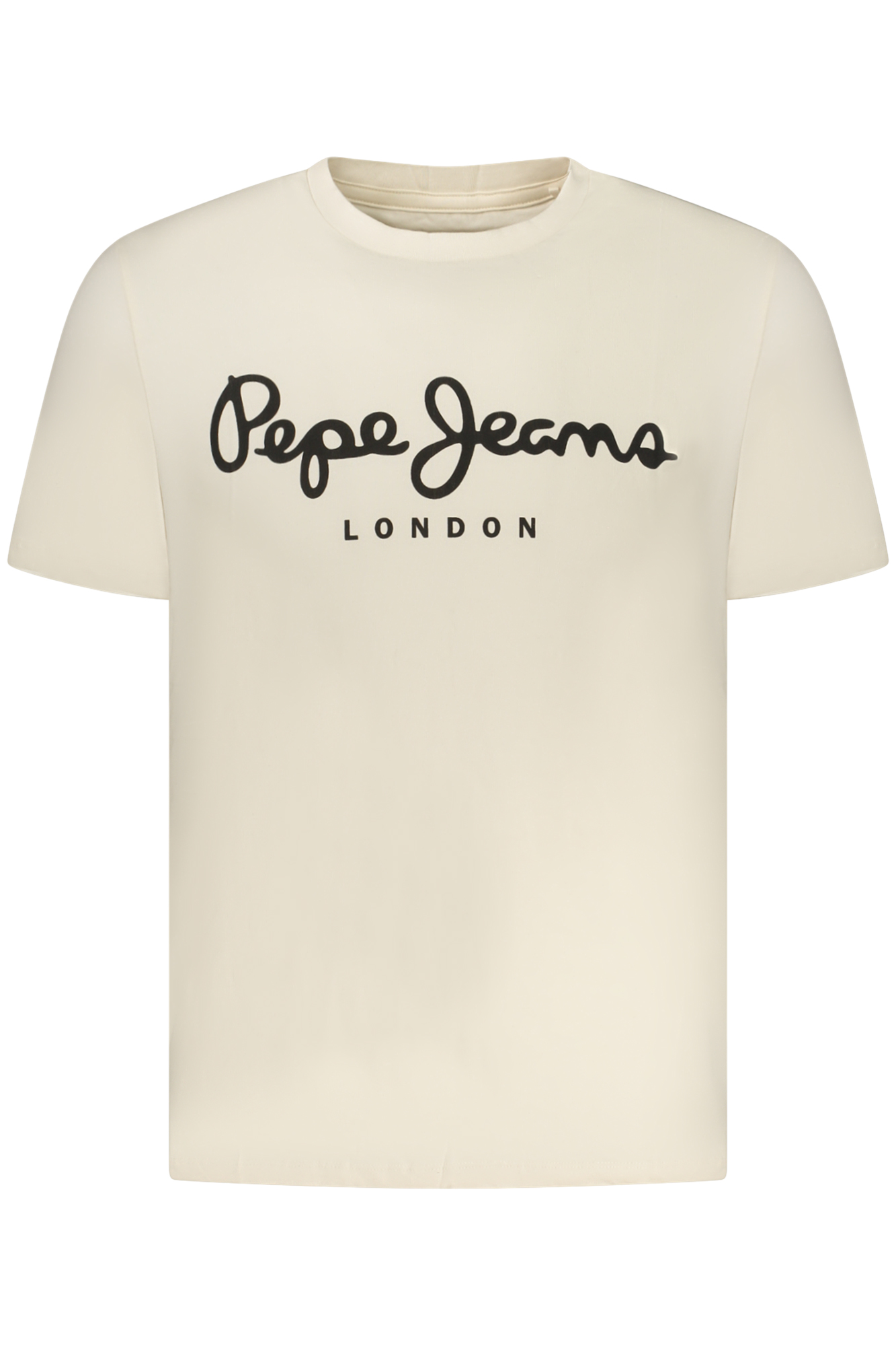 PEPE JEANS MEN'S SHORT-SLEEVE T-SHIRT, BEIGE PEPE JEANS MEN'S SHORT-SLEEVE T-SHIRT, BEIGE