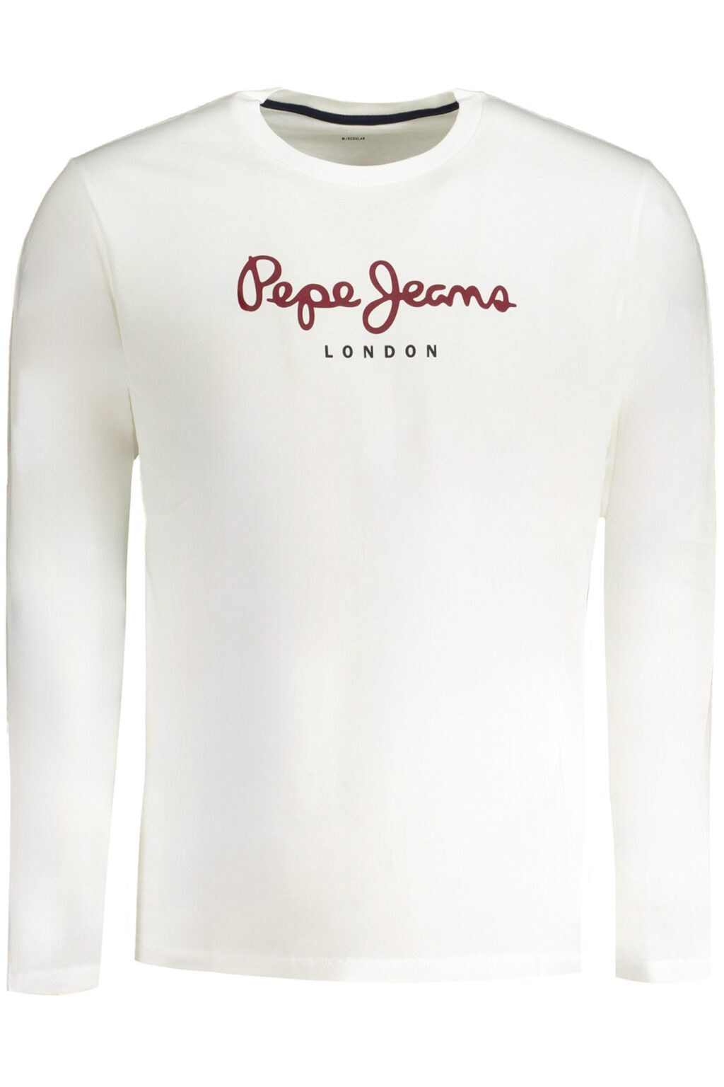 pepejeanst-shirtmanichecorteuomobianco_1 PEPE JEANS balti vyriški marškinėliai ilgomis rankovėmis