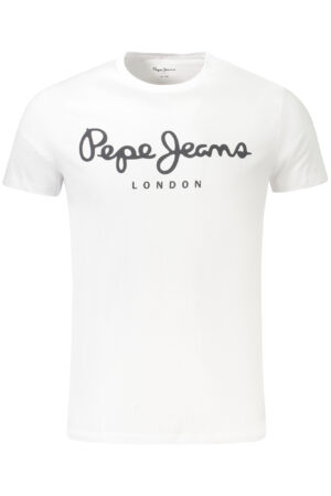 PEPE JEANS vyriški marškinėliai trumpomis rankovėmis, balti