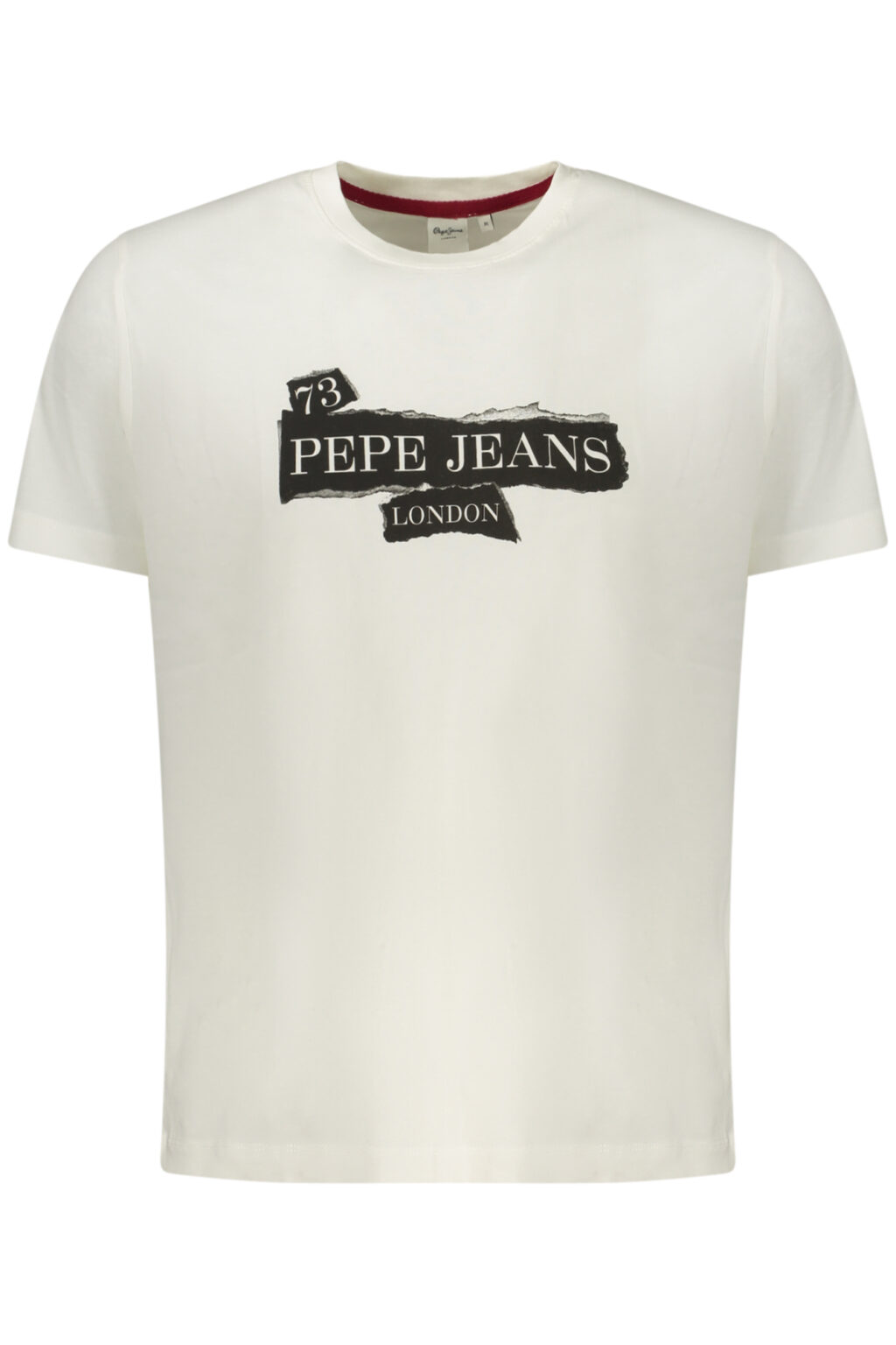 PEPE JEANS vyriški balti marškinėliai trumpomis rankovėmis