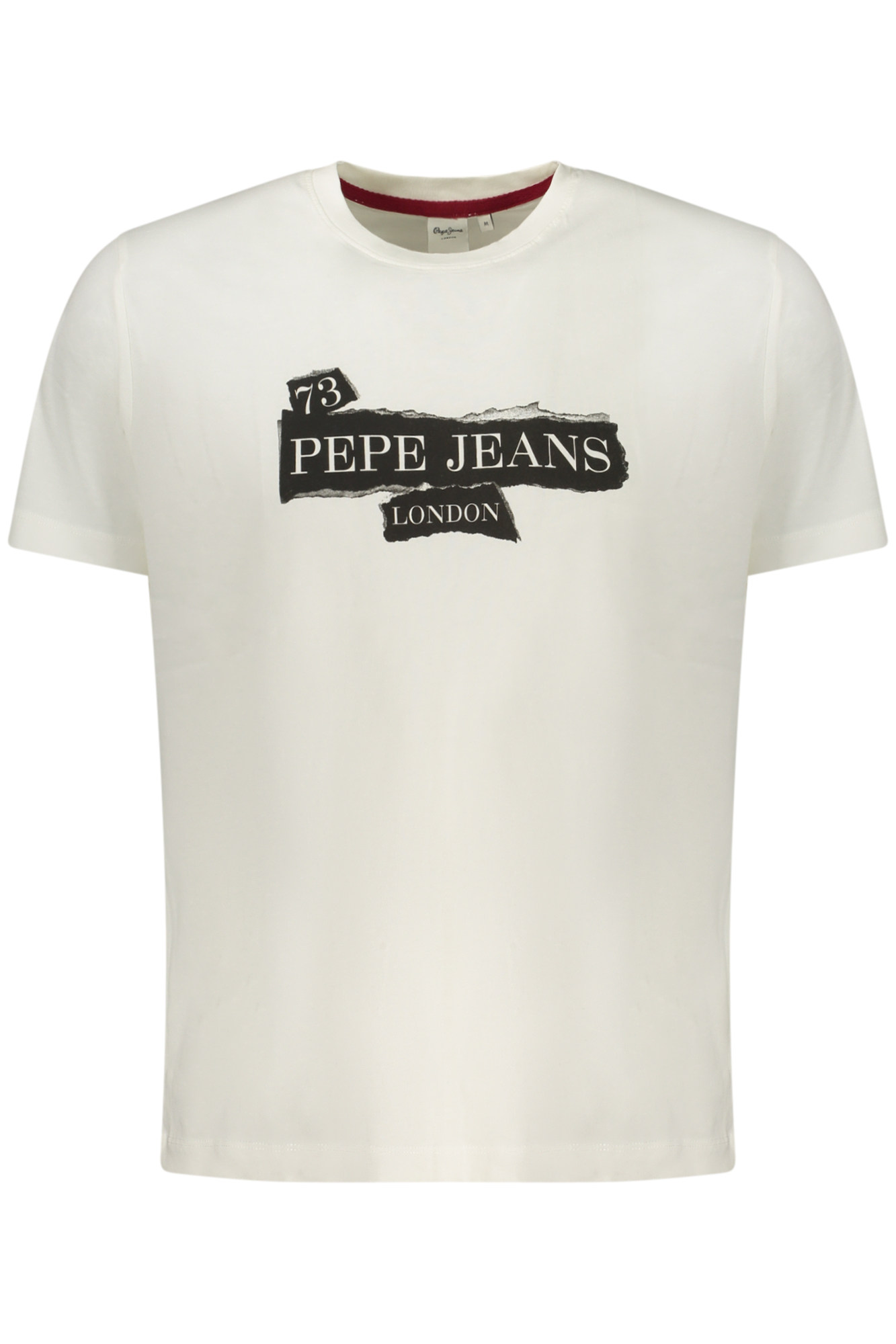 PEPE JEANS MEN'S SHORT-SLEEVED T-SHIRT WHITE PEPE JEANS MEN'S SHORT-SLEEVED T-SHIRT WHITE