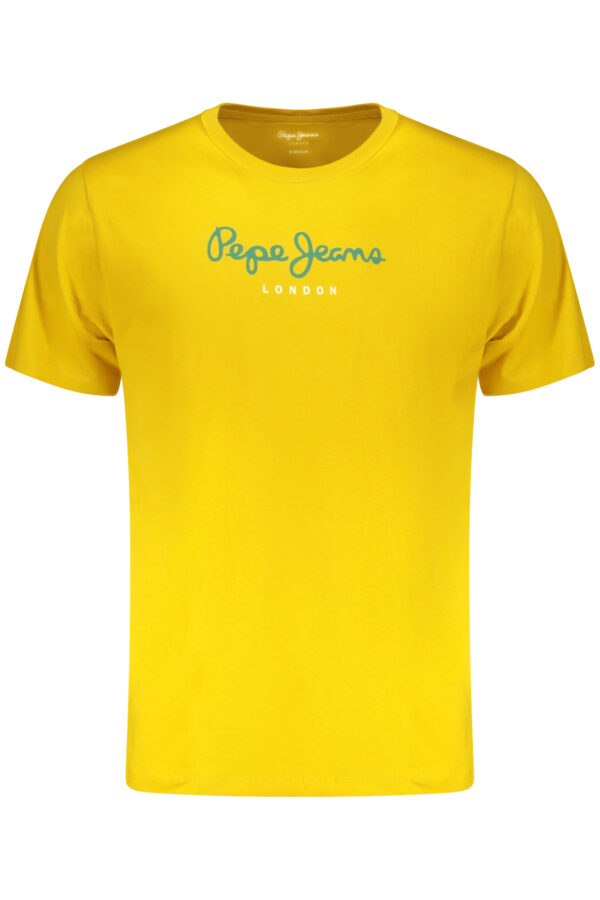 PEPE JEANS geltoni vyriški marškinėliai trumpomis rankovėmis