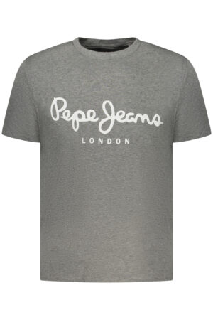 PEPE JEANS vyriški pilki marškinėliai trumpomis rankovėmis