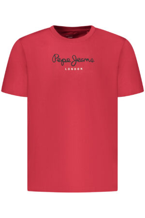 PEPE JEANS vyriški raudoni marškinėliai trumpomis rankovėmis