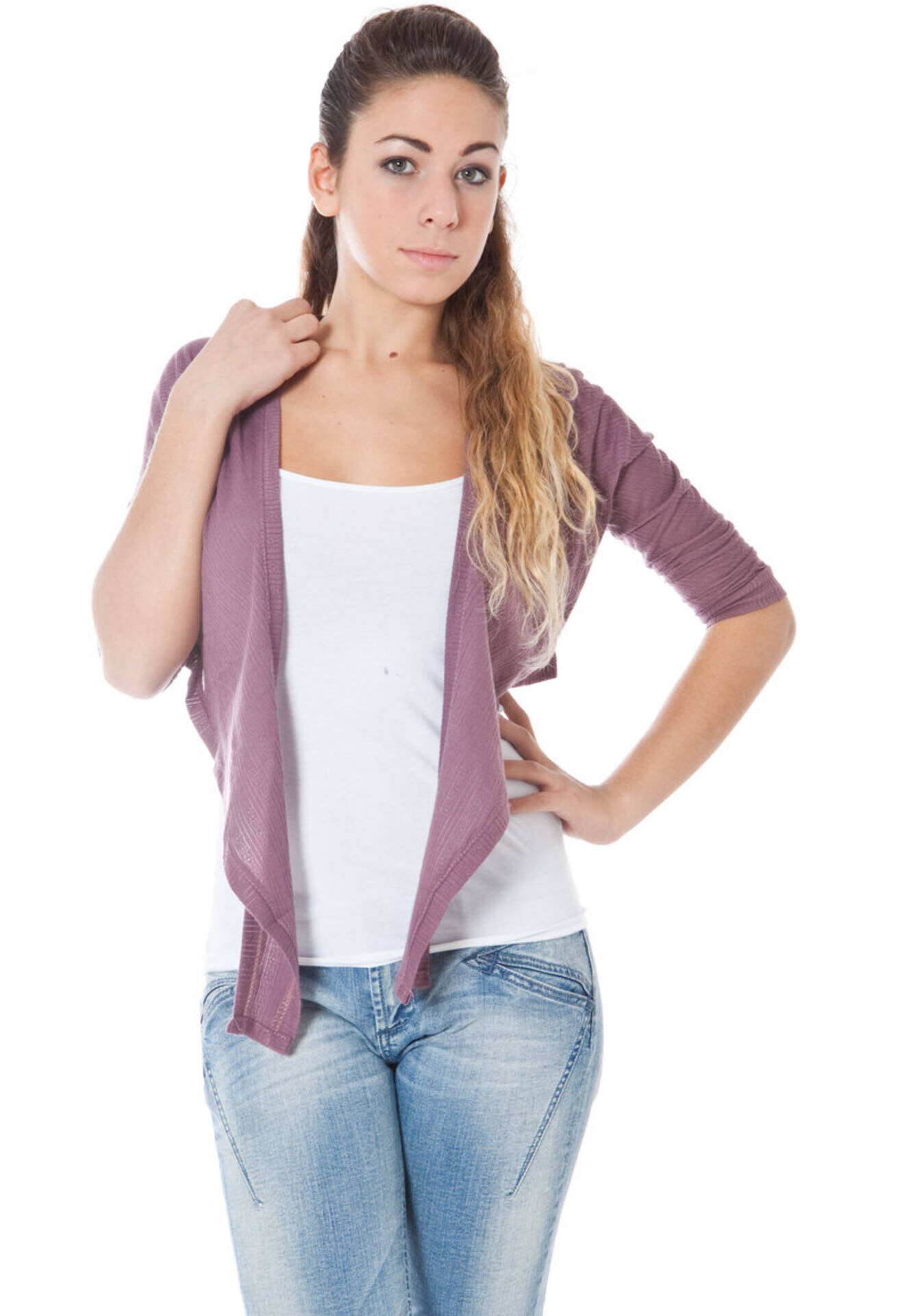 PHARD SHRUG LONG SLEEVES PINK WOMAN