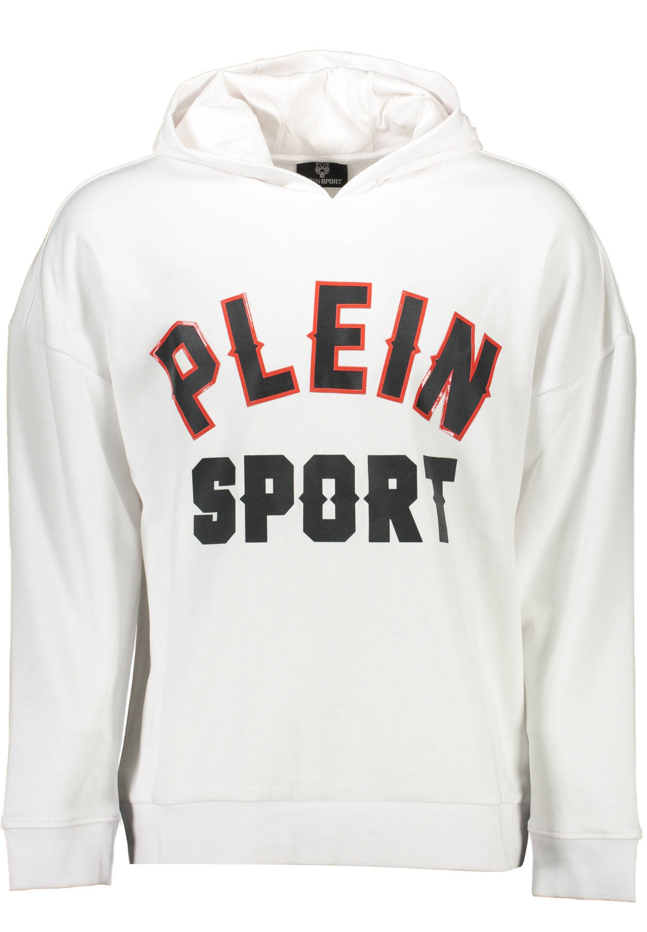 PLEIN SPORT SWEATSHIRT WITHOUT ZIP MAN WHITE