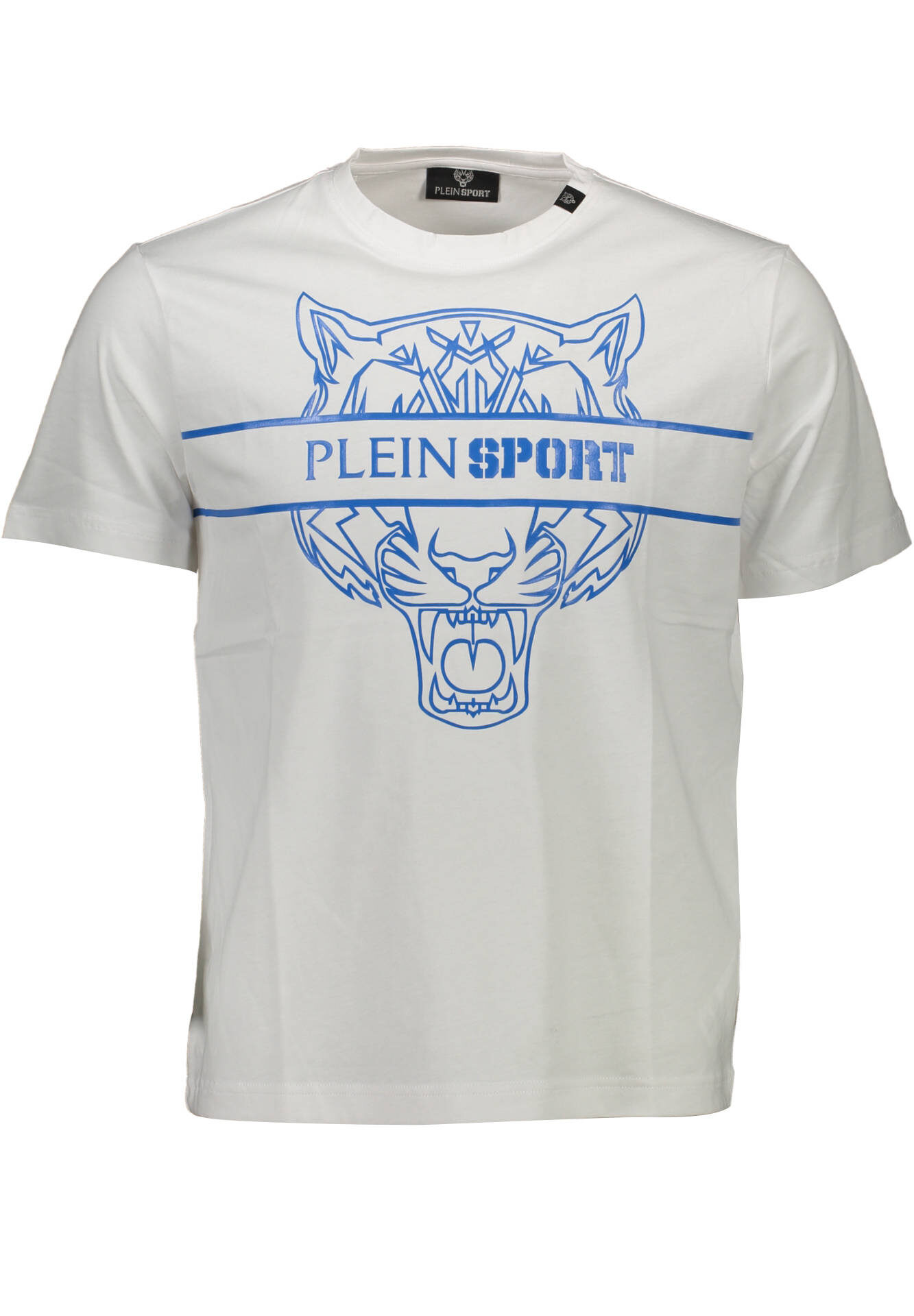 PLEIN SPORT WHITE MEN'S SHORT SLEEVE T-SHIRT