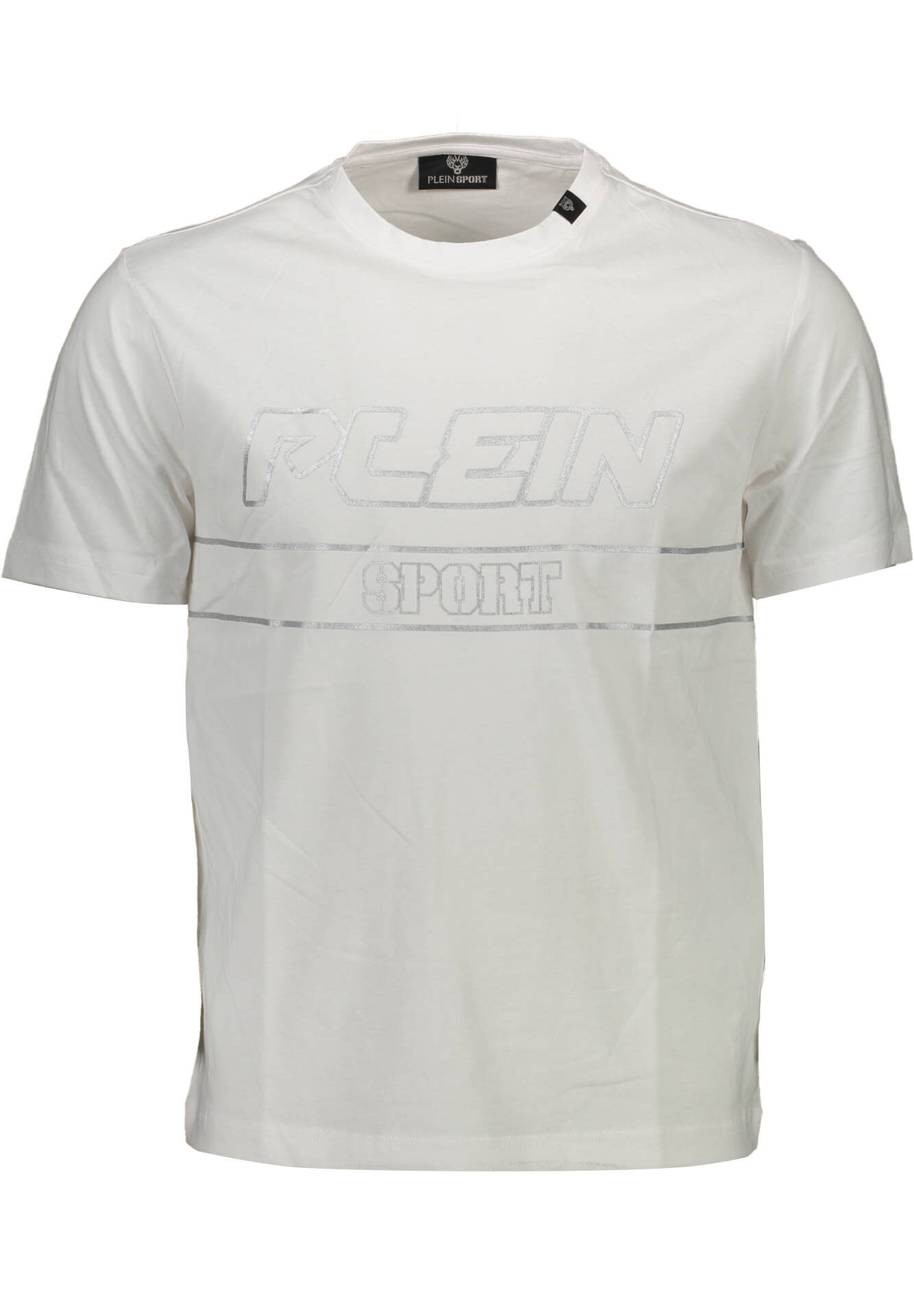 PLEIN SPORT WHITE MEN'S SHORT SLEEVE T-SHIRT