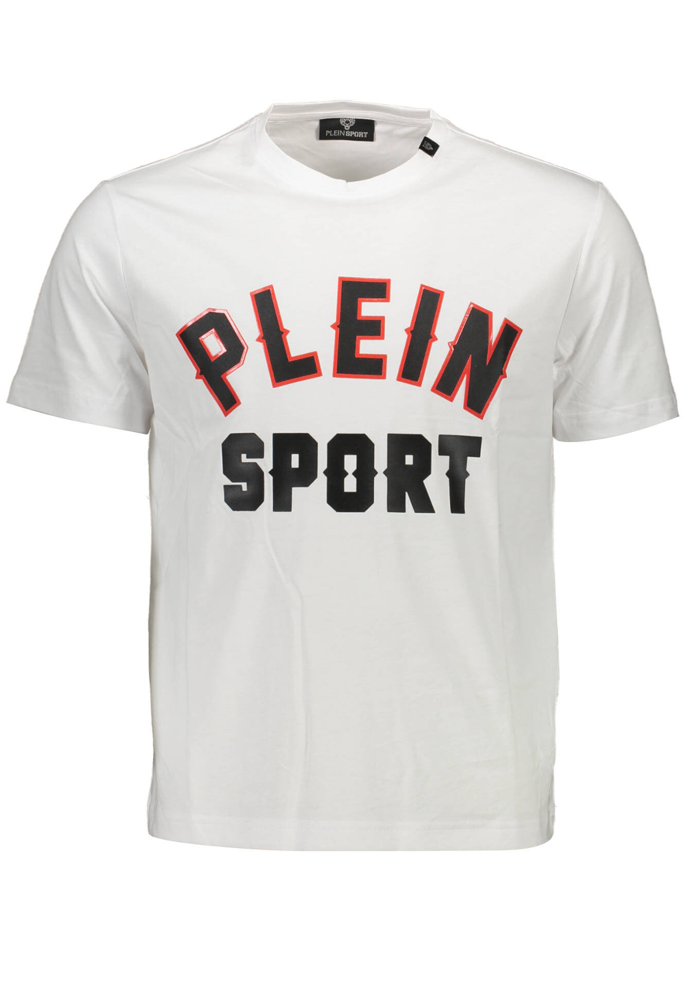 PLEIN SPORT WHITE MEN'S SHORT SLEEVE T-SHIRT