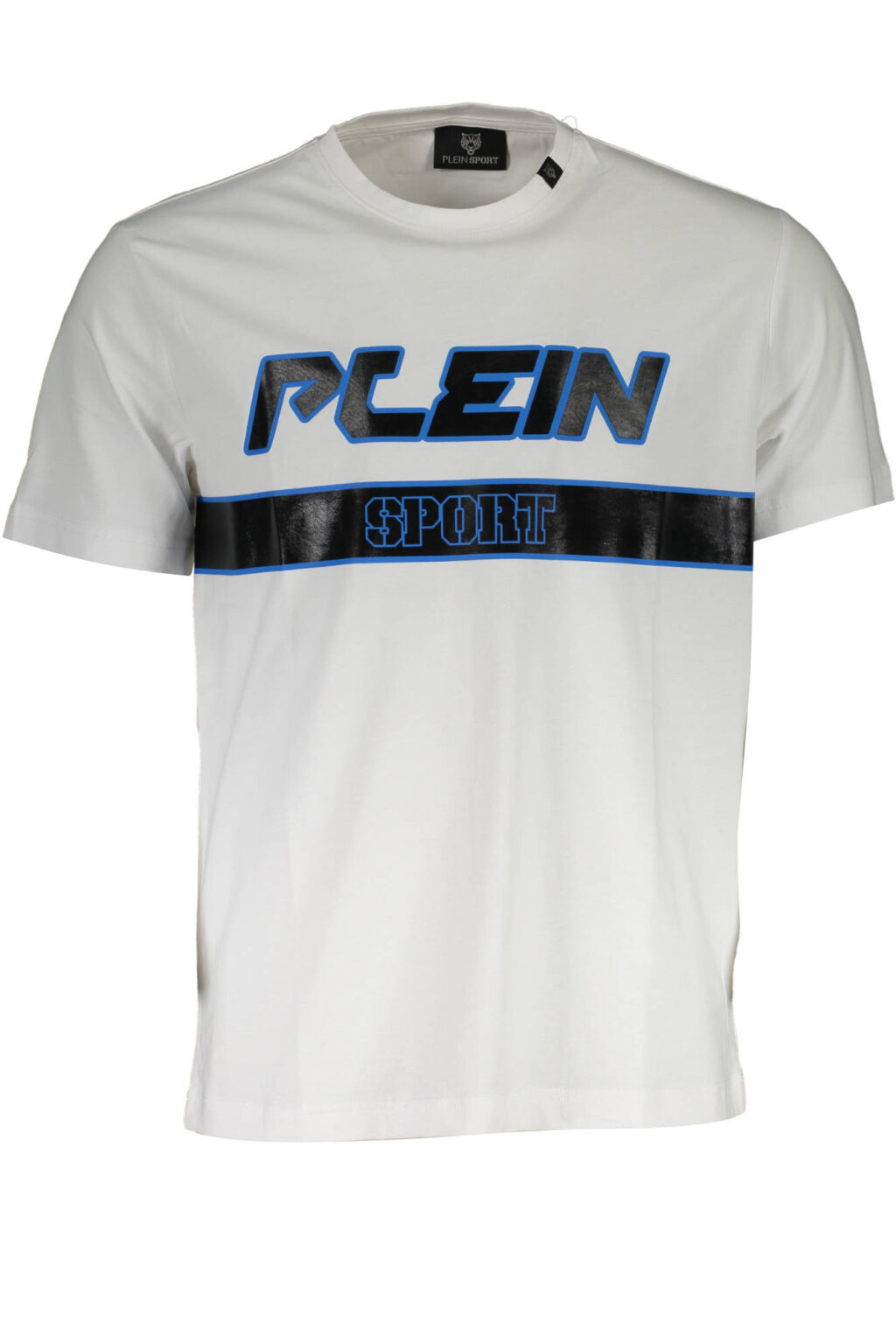 pleinsportt-shirtmanichecorteuomobianco_1 PLEIN SPORT BALTI VYRIŠKI MARŠKINĖLIAI TRUMPOMIS RANKOVĖMIS