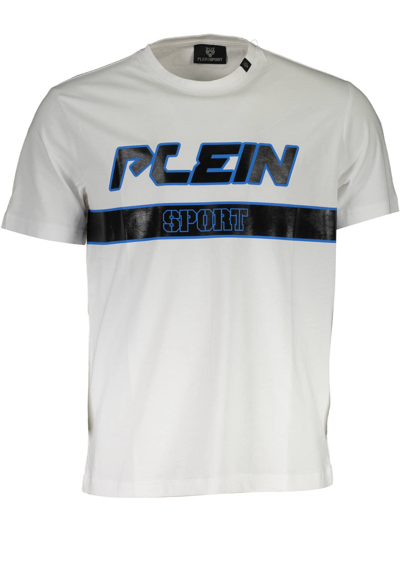 PLEIN SPORT WHITE MEN'S SHORT SLEEVE T-SHIRT