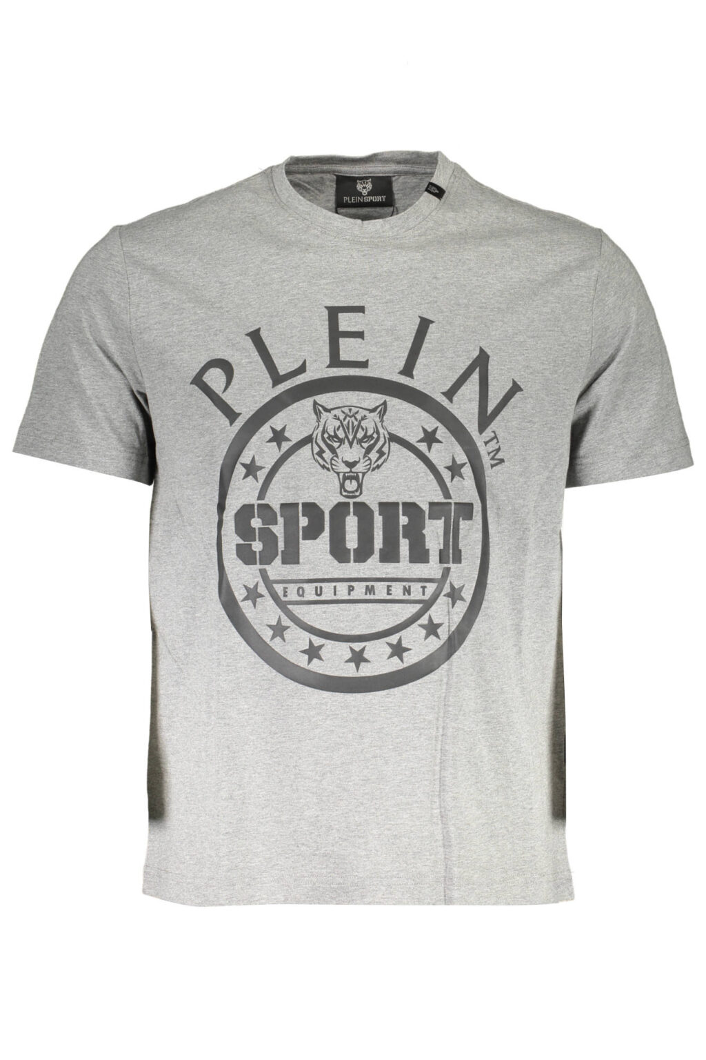 pleinsportt-shirtmanichecorteuomogrigio_1 PLEIN SPORT vyriški marškinėliai trumpomis rankovėmis, pilki