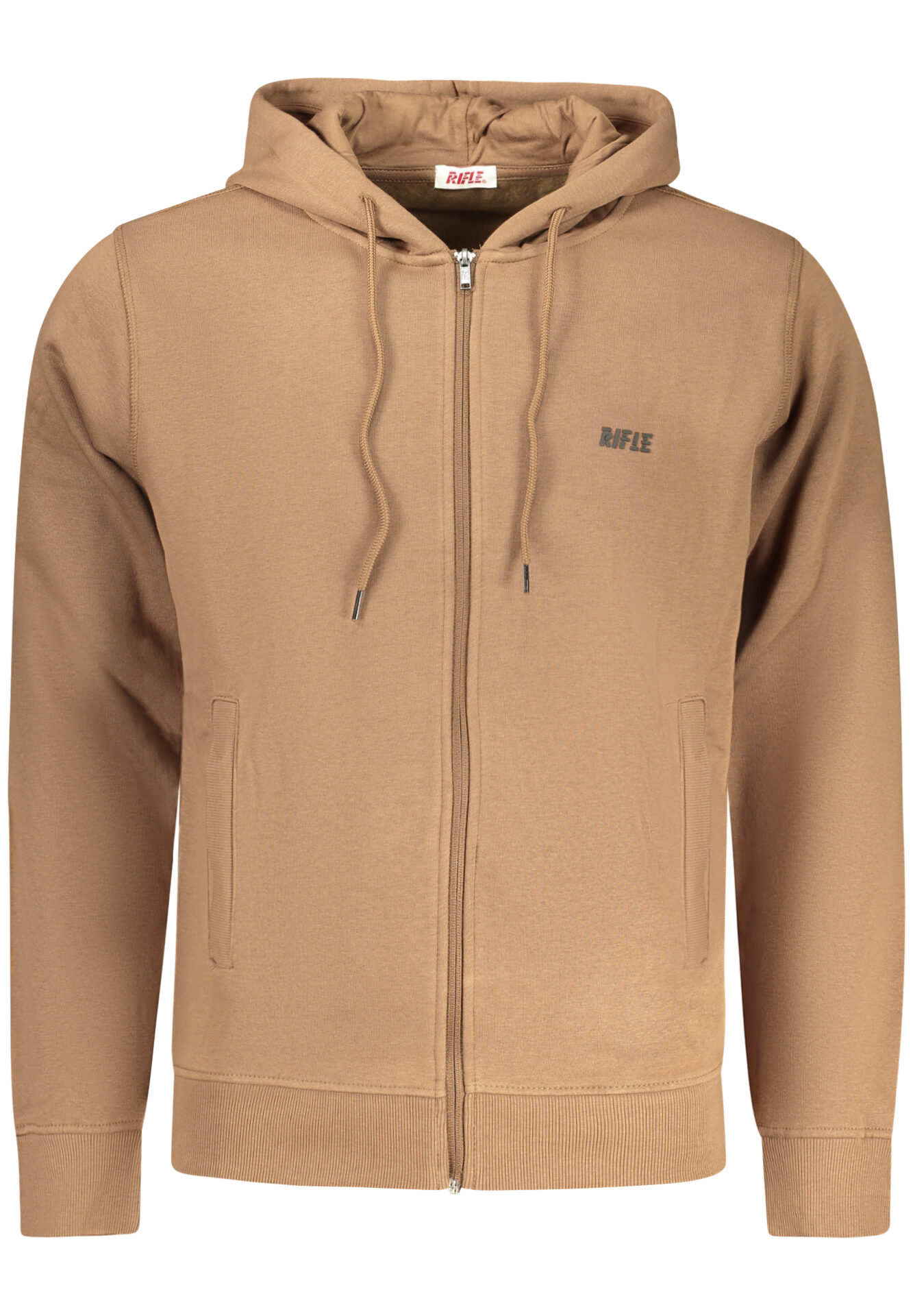 RIFLE MEN'S BROWN ZIP-UP SWEATSHIRT