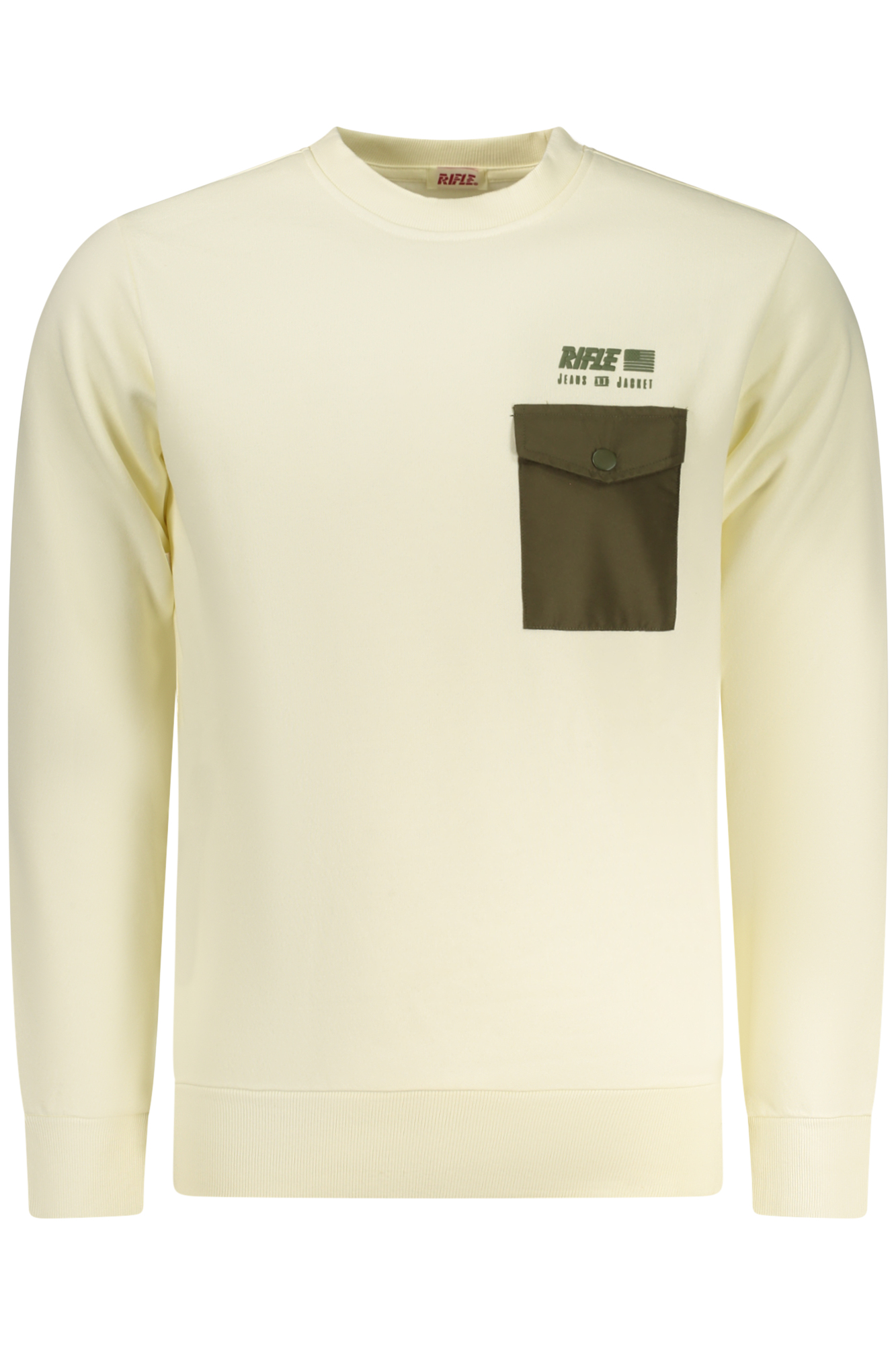 RIFLE MEN'S ZIP-UP SWEATSHIRT WHITE RIFLE MEN'S ZIP-UP SWEATSHIRT WHITE