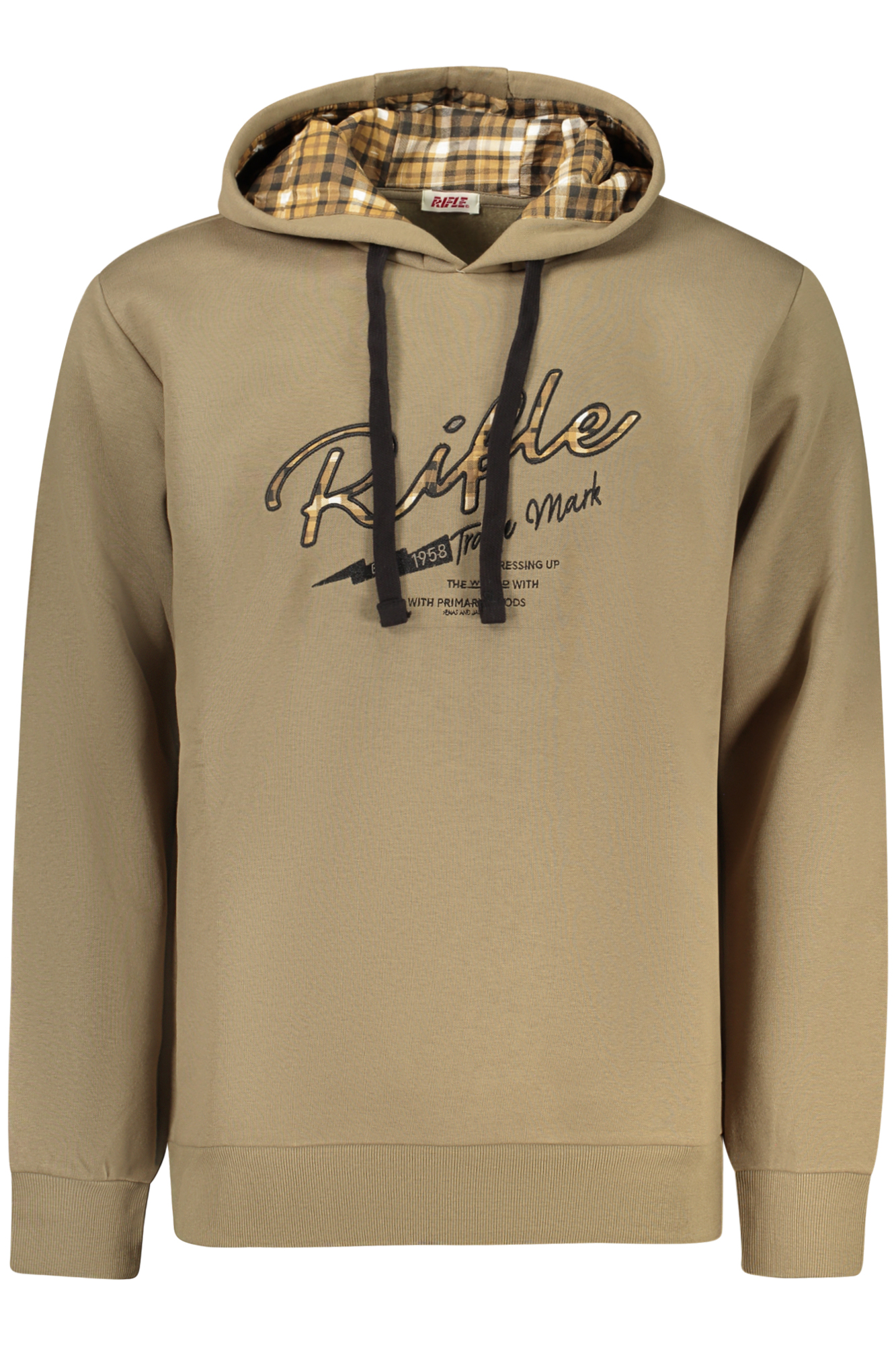RIFLE MEN'S ZIP-UP SWEATSHIRT BROWN RIFLE MEN'S ZIP-UP SWEATSHIRT BROWN